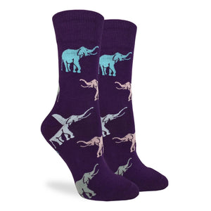 Women's Purple Elephant Socks