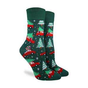Women's Christmas Trees Socks - Shoe Size 5-9