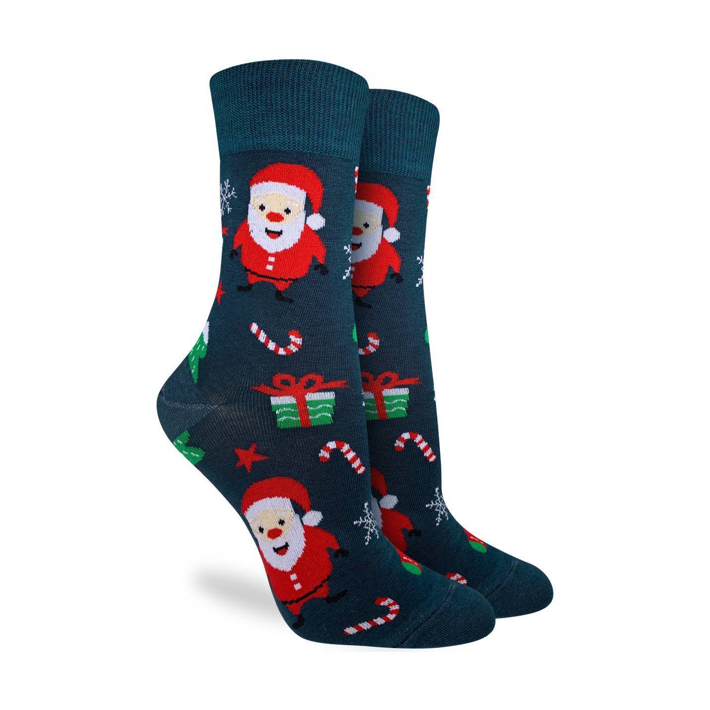 Women's Santa and Rudolph Socks - Shoe Size 5-9