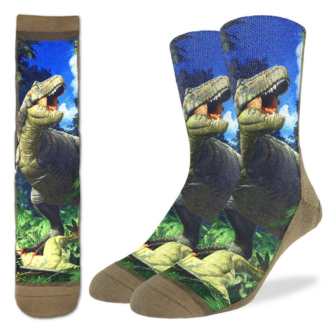 Men's Tyrannosaurus Rex Dinosaur Socks - Shoe Size 8-13