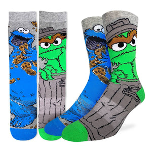 Men's Oscar and Cookie Monster Socks