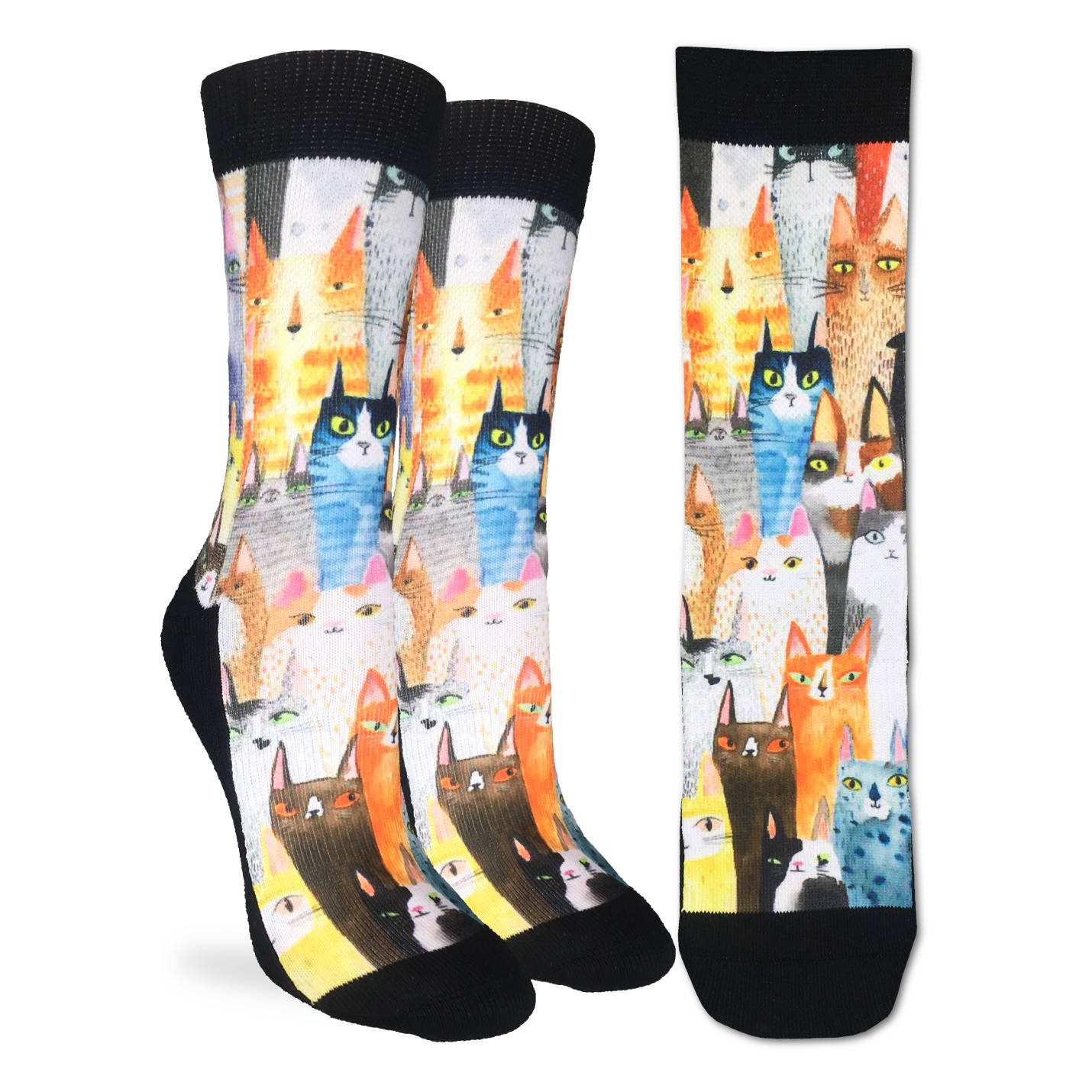 Women's Cat Party Socks - Shoe Size 5-9