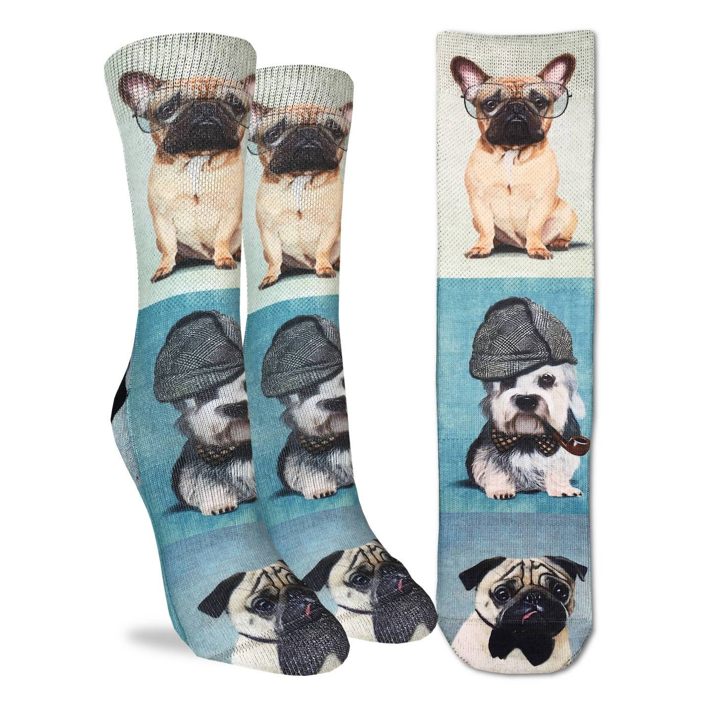 Women's Dashing Dogs Socks - Shoe Size 5-9