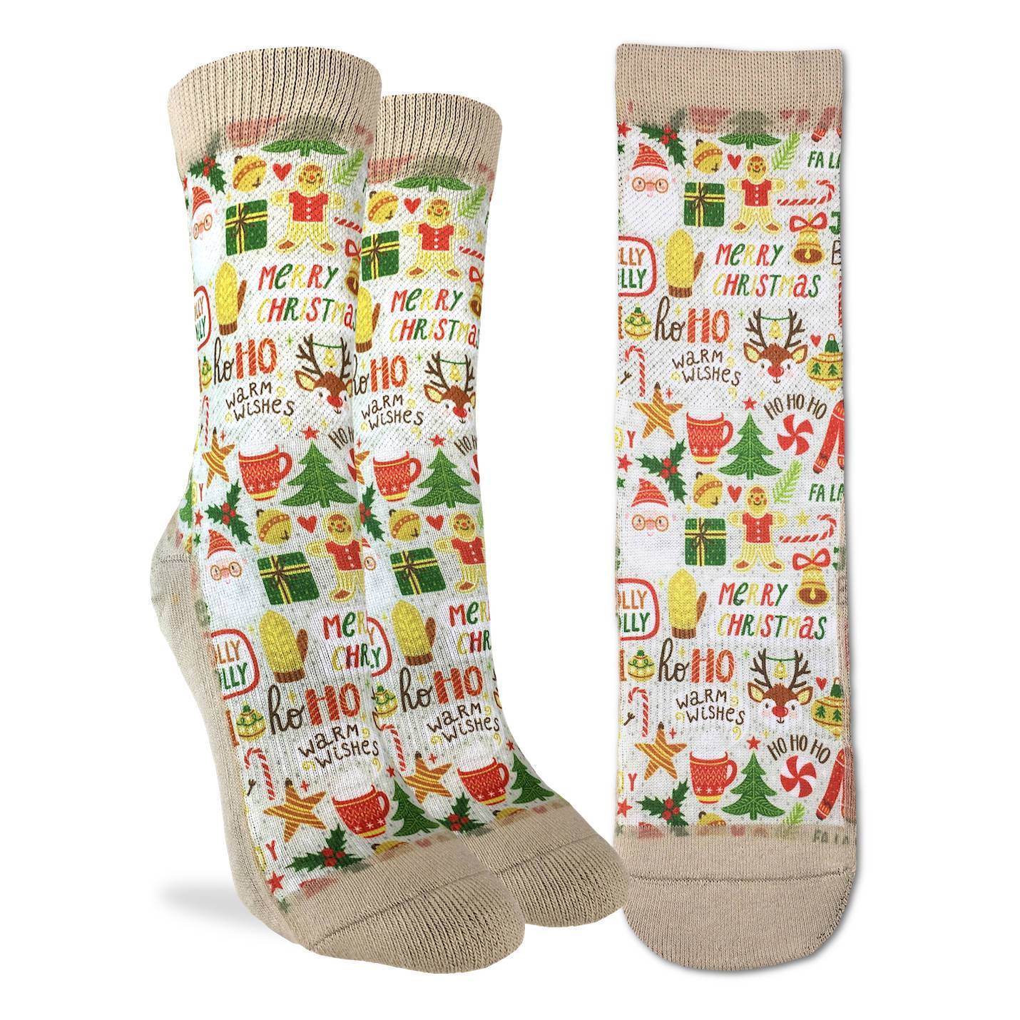 Women's Merry Christmas Socks - Shoe Size 5-9