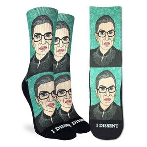 Women's Ruth Bader Ginsburg Socks - Shoe Size 5-9