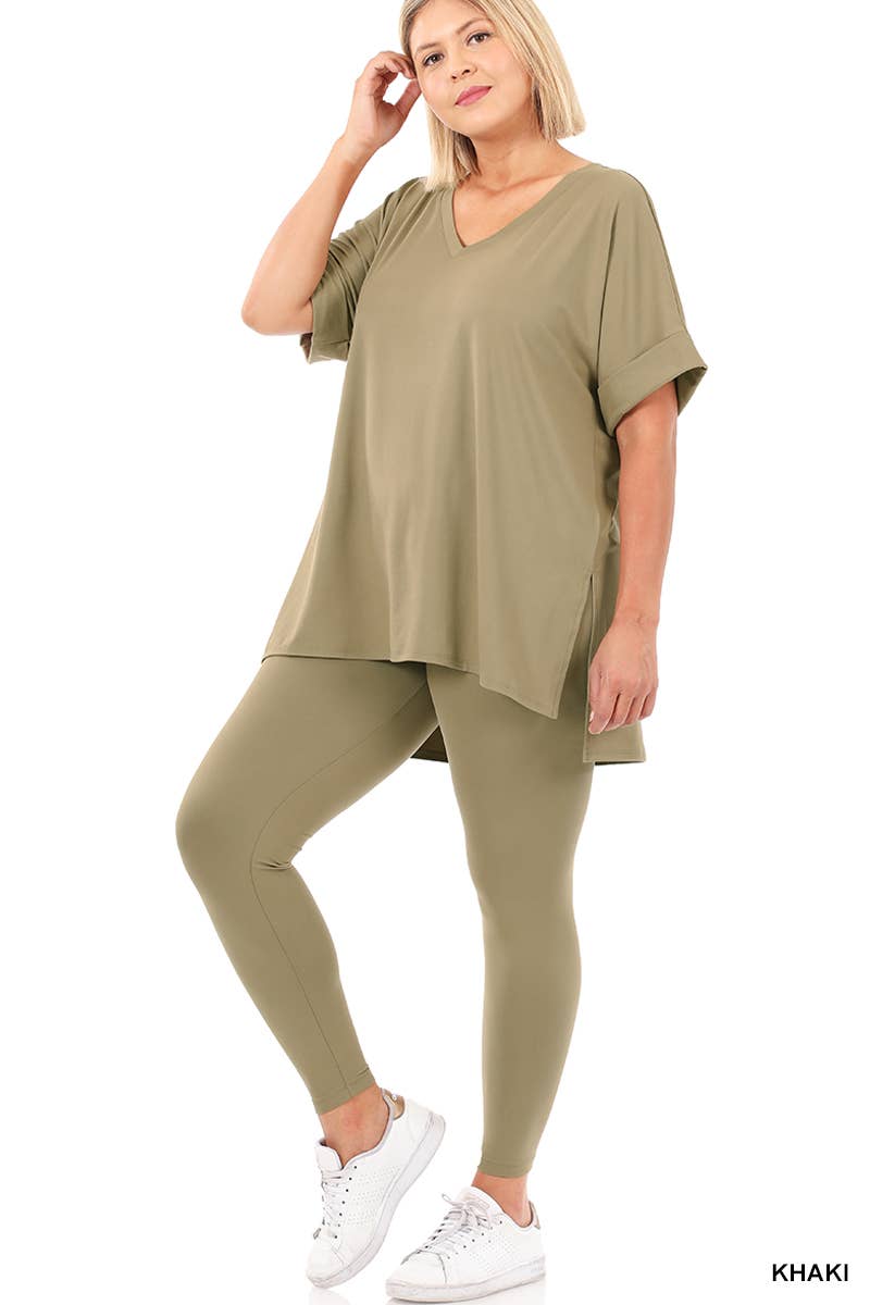 ITSSY - PLUS BRUSHED DTY MICROFIBER LOUNGEWEAR SET