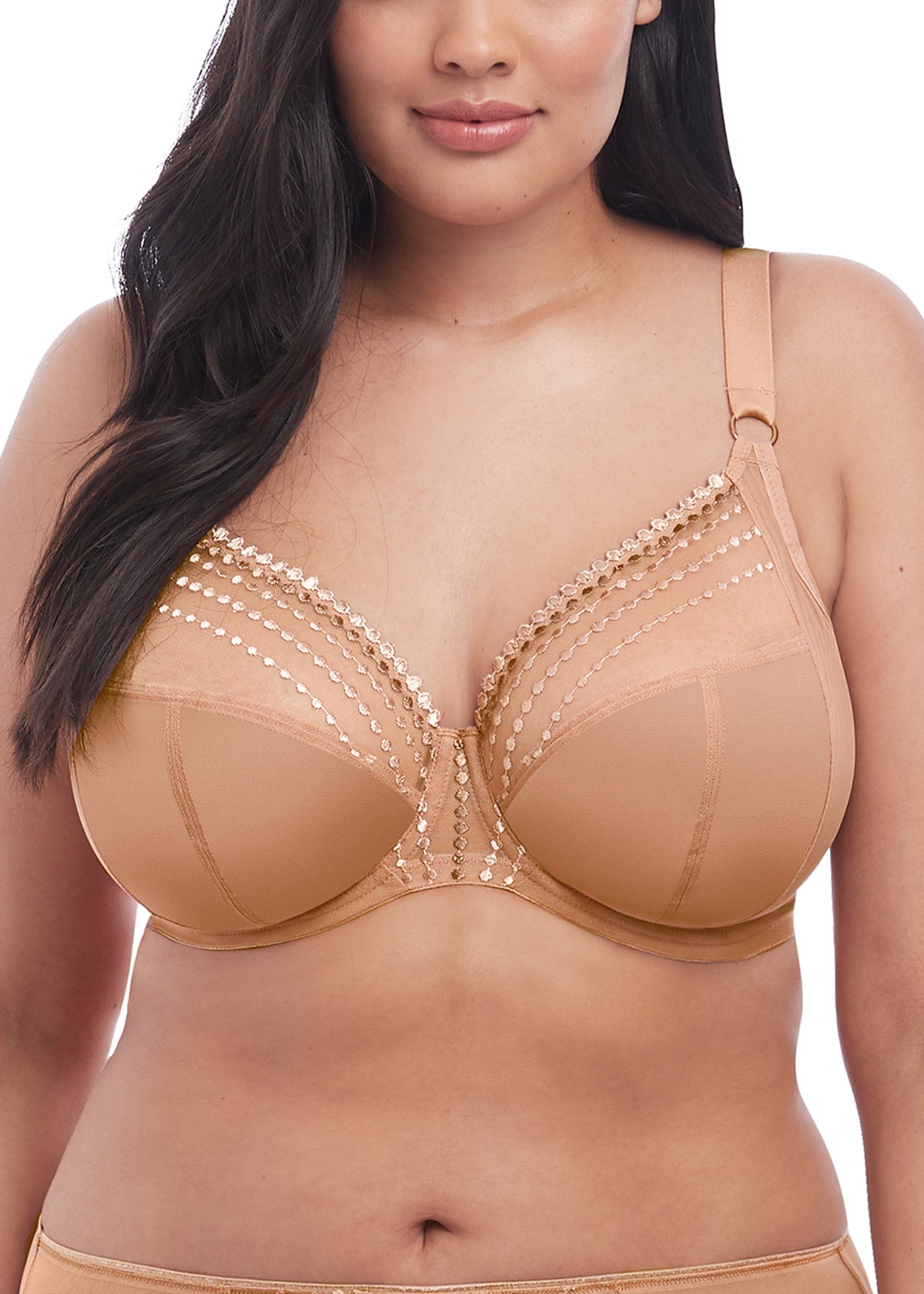 Buy A-GG Boudoir Collection Champagne Gold Lace Plunge Bra 36DD, Bras
