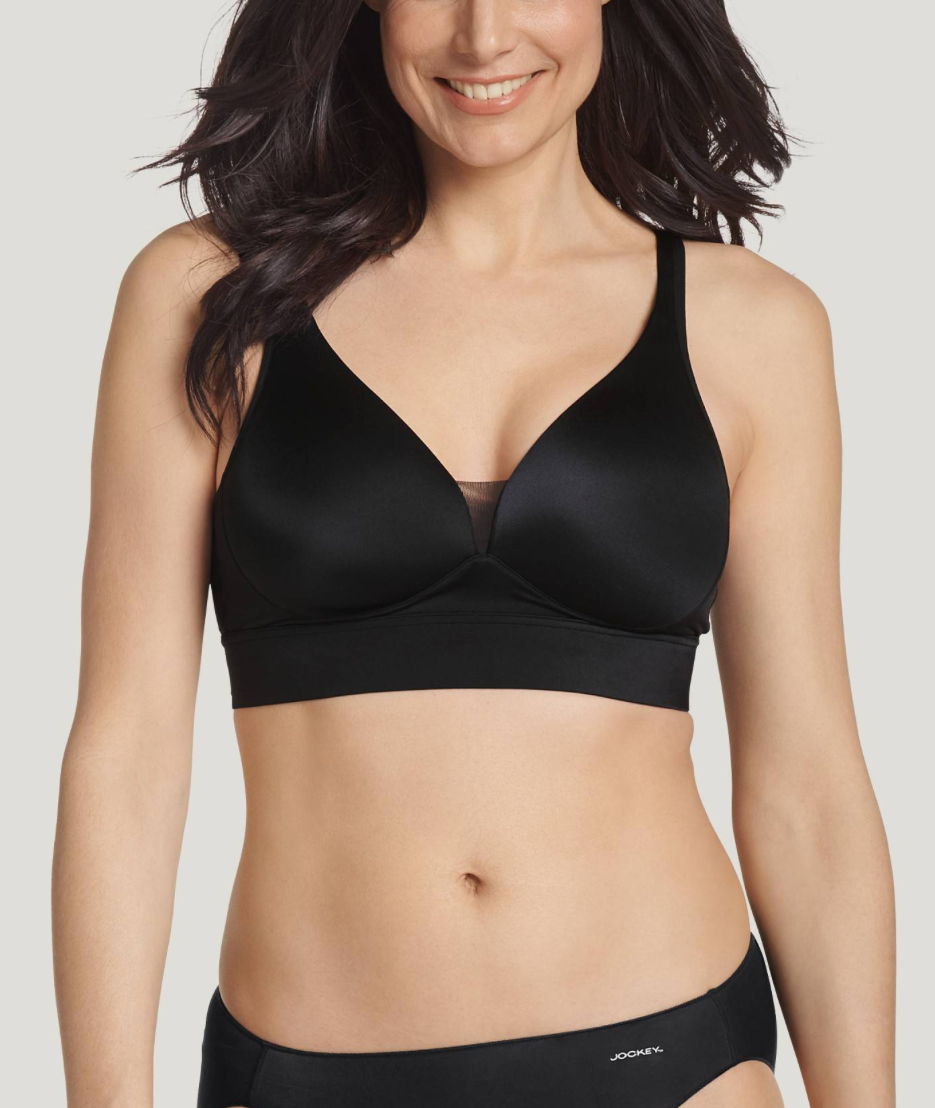 Jockey Forever Fit Wirefree Lightly Lined Cup Bra Black 002997 Plus Size XXL